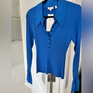 A.L.C. Eleanor Ribbed Polo Sweater